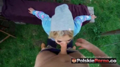 Polskie Porno Kate and Axel fuck in the Polish mountains by the fire and sausages (Outdoor PISS)