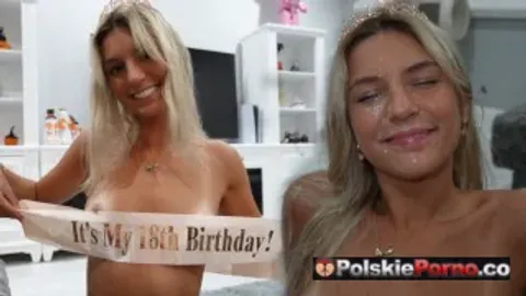 Polskie Porno I got a HUGE FACIAL on my 18th Birthday!!! 🤤🍆💦